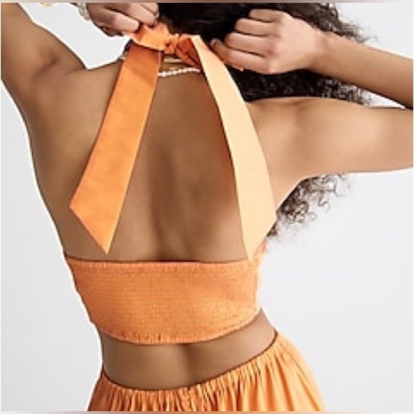 🍑NWT🍑Jcrew Collection taffeta O-ring cutout halter-neck maxi dress - Picture 4 of 6